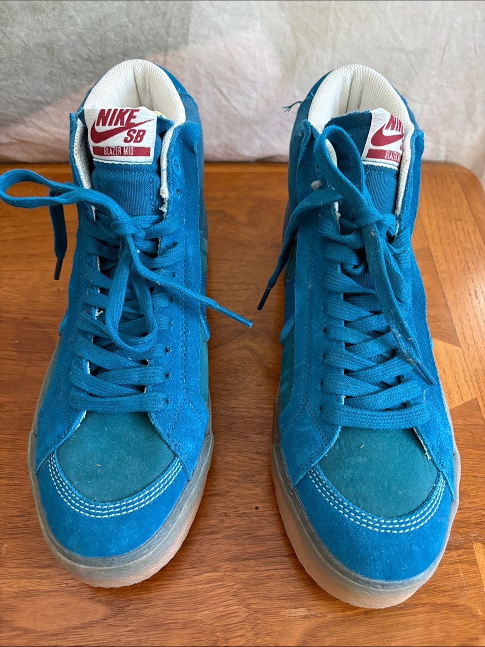 Nike Men’s Mid-Top Skate Sneakers - Teal Blue